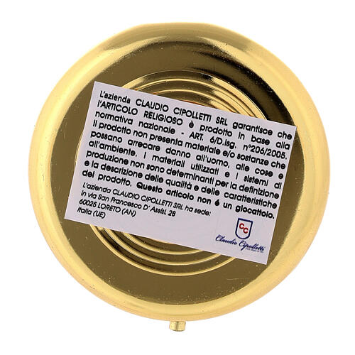 Relicario para hostias placa olivo cáliz diám. 5,5 cm 3
