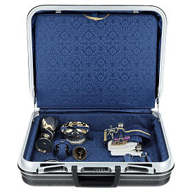 Suitcase for mass celebration 35x45x15cm Last Supper blue satin