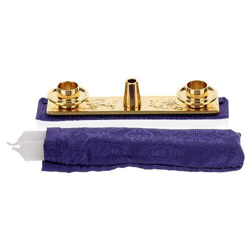 Deluxe eco-leather attaché case with celebration kit, violet satin 10