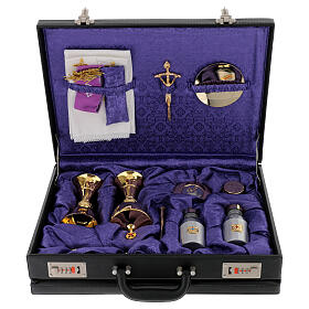 Attache-case deluxe cuir écologique satin violet kit célébration