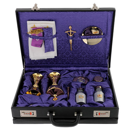 Attache-case deluxe cuir écologique satin violet kit célébration 1