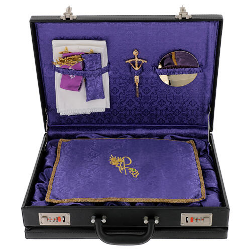 Attache-case deluxe cuir écologique satin violet kit célébration 4