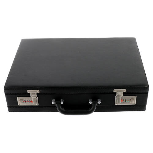 Deluxe eco-leather attaché case with Celebration kit, red satin lining 15