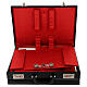 Deluxe 24 hour travel mass kit suitcase in red satin faux leather s11