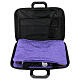 Celebration briefcase in eco-leather and purple satin, 12x16 in s4