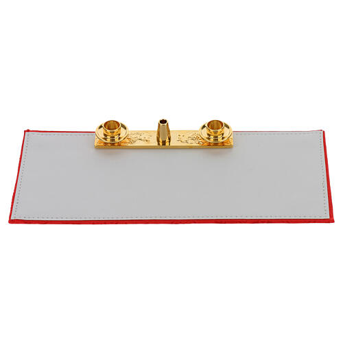 Celebration briefcase with red jacquard satin lining, complete set, 12x16 in 7