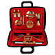 Celebration briefcase with red jacquard satin lining, complete set, 12x16 in s5