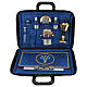 Marian blue satin and eco-leather celebration briefcase, 16x12 in s4