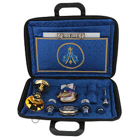 Carteira de celebração mariana cetim azul imitação de couro 40x30 cm