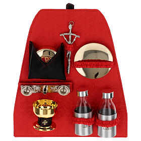 Painel de celebração para mochila cetim vermelho adamascado 35x30 cm