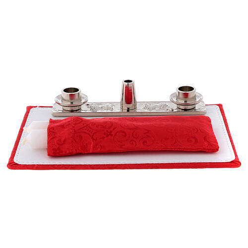 Panneau satin rouge kit célébration pour valise 35x25 cm 5