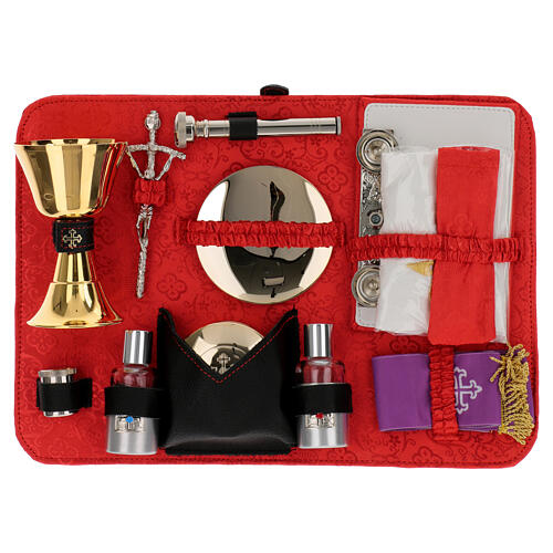Pannello raso rosso kit celebrazione per valigia 35x25 cm 1