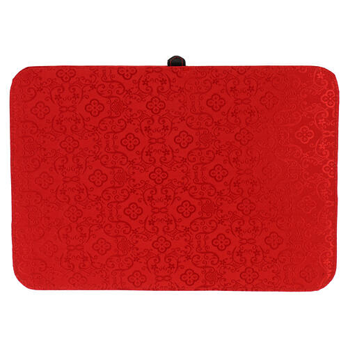 Painel de cetim vermelho conjunto celebração para maleta 35x25 cm 10
