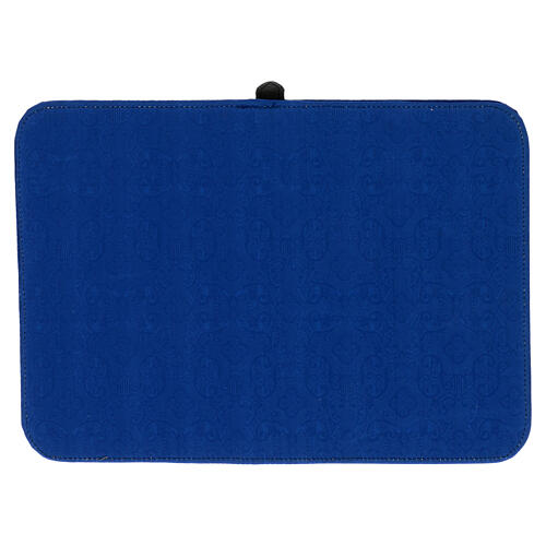 Panneau complet messe pour valise 35x25 cm satin bleu 10