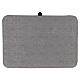 Grey satin panel with complete Mass set for suitcase, 14x10 in s10