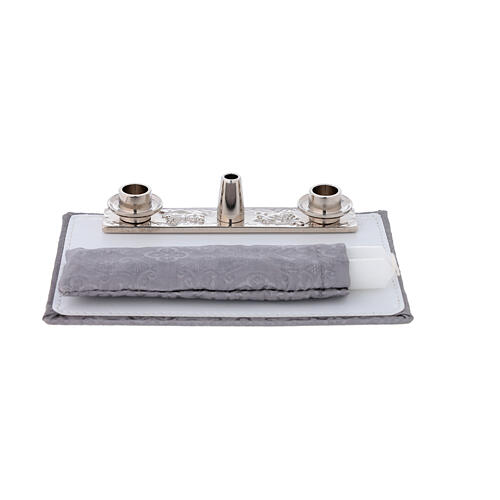Pannello raso grigio set completo messa per valigia 35x25 cm 5