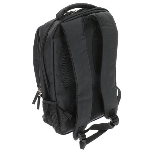 Backpack for celebration in blue satin and waterproof technical fabric 15