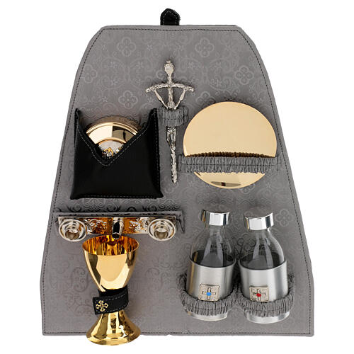 Mochila celebração tecido impermeável preto interior cetim cinza 2