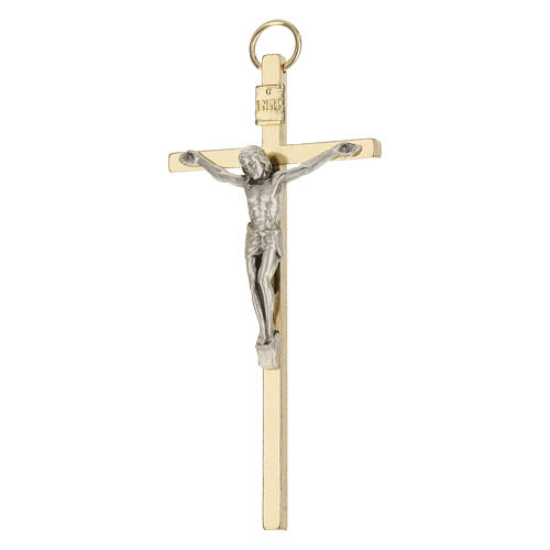 Calfskin travel pyx case with brocade lining, Alpha and Omega pattern, 3x5x0.6 in 3