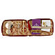 Astuccio portaviatico pelle vitello broccato alfa omega 8x12x2 cm s1