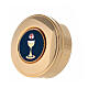Borsa celebrazione pelle blu interno kit ottone dorato 25x30x10 cm s9