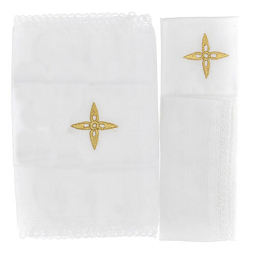 Complete mass kit blue leather with golden brass kit 25x30x10 cm 6