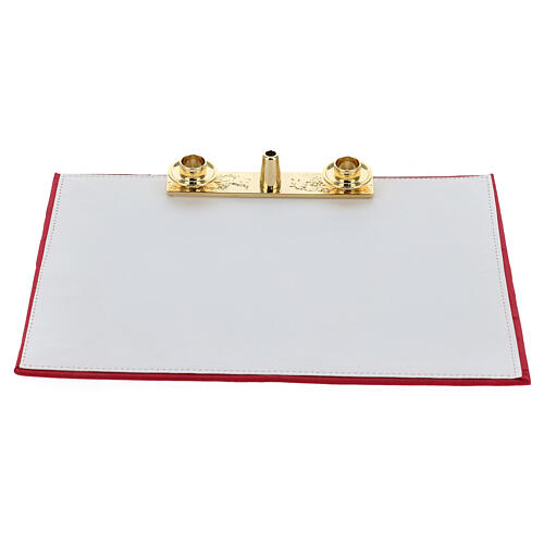 Luxury celebration briefcase with gold brocade velvet, 14x18x4 in 5