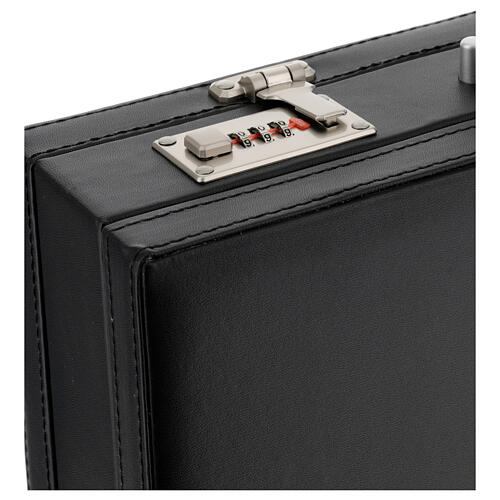 Luxury celebration briefcase with gold brocade velvet, 14x18x4 in 15