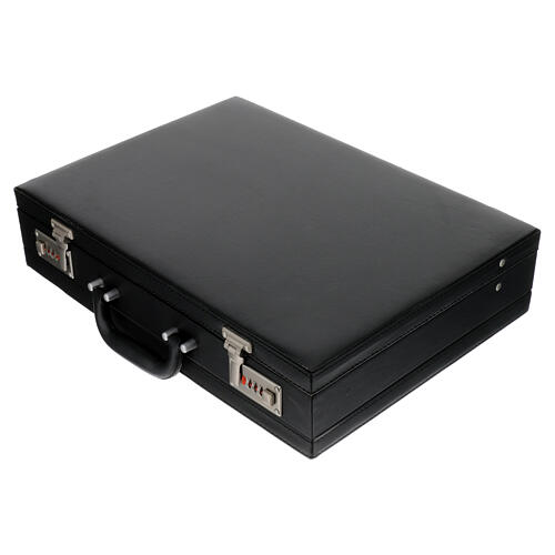 Maleta de luxo para celebração em brocado dourado e veludo, 14x18x4 in 14