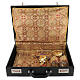 Mass travel kit with gold brocade velvet suitcase 32x45x10 cm s1