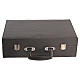 Black faux leather celebration case, 14x8x4 in s10