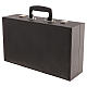 Black faux leather celebration case, 14x8x4 in s11