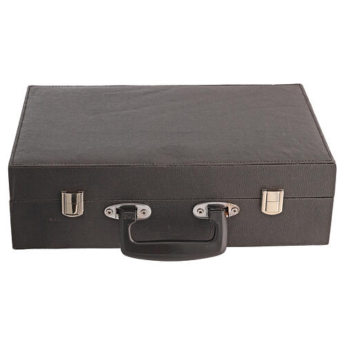 Maleta para celebração em couro sintético preto 35x20x10 cm 10