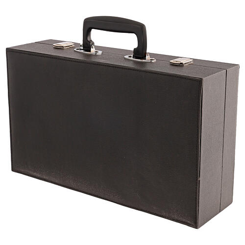 Black leatherette mass kit suitcase, 35x20x10 cm 11