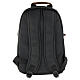 Mass travel kit black faux leather backpack with yellow interior, 40x30 cm s19