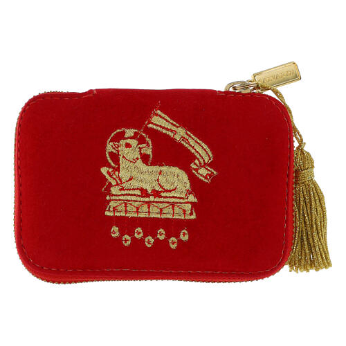 Flocked pyx case with Lamb of God 7 seals 2