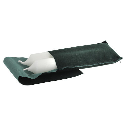 Valigia grigia portatile set da messa velluto verde 13