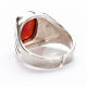 Bishop Ring, silver 925 with red carnelian stone s3