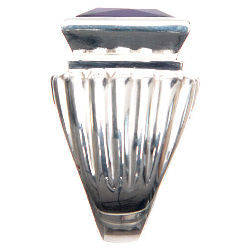 Bishop Ring in silver 800 with amethyst stone 4