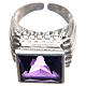 Bishop Ring in silver 800 with amethyst stone s2