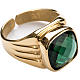 Bishop Ring in silver 925 with green quartz s1