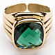 Bishop Ring in silver 925 with green quartz s3