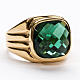 Bishop Ring in silver 925 with green quartz s5