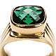 Bishop Ring in silver 925 with green quartz s7