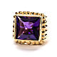 Bishop Ring in gold plated silver 925 with amethyst s3