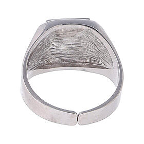 Bishop Ring in silver 925 with enamel cross s3