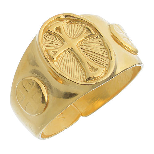 Bishop Ring in gold plated silver 925 1