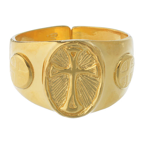 Bishop Ring in gold plated silver 925 2