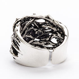 Ecclesiastical Ring made of silver 925 with enamel cross s4