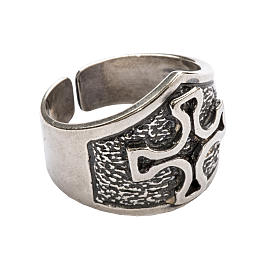 Bishop Ring made of silver 925 with cross